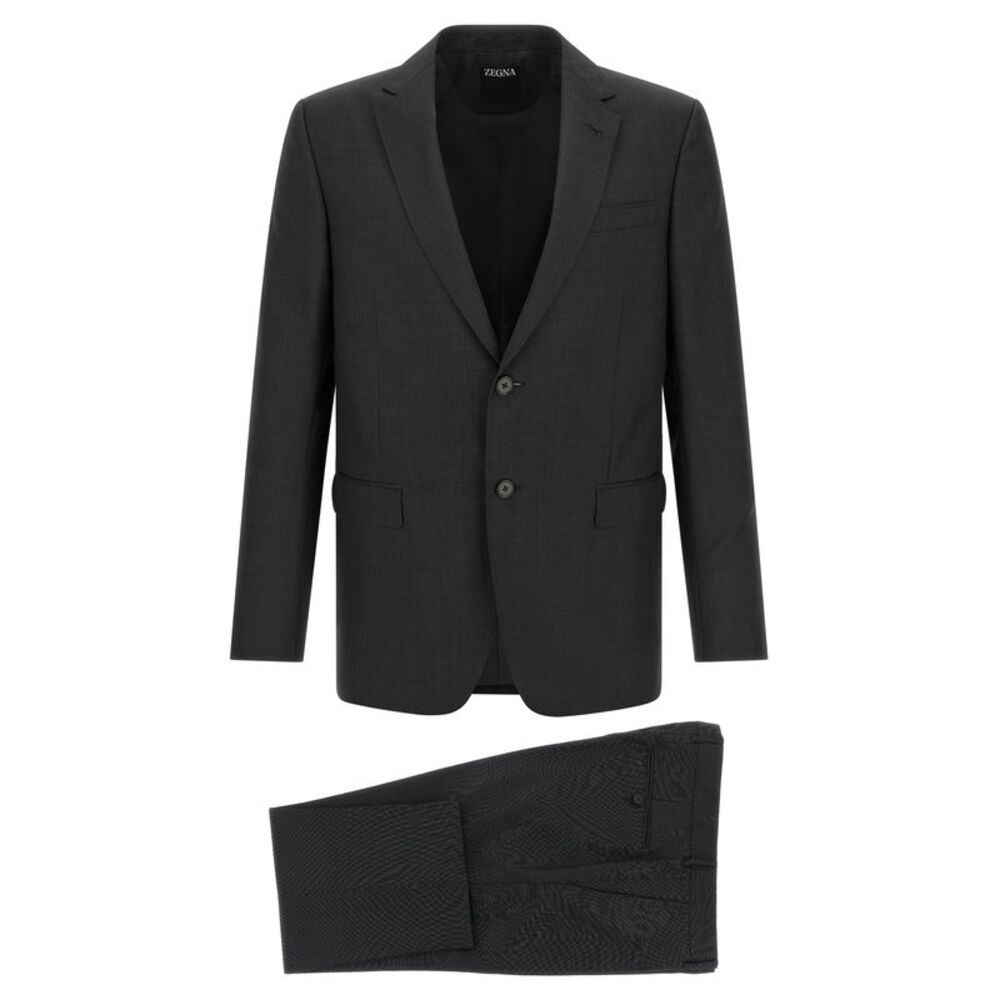 ZEGNA Gray Wool Two-Piece Men's Suit